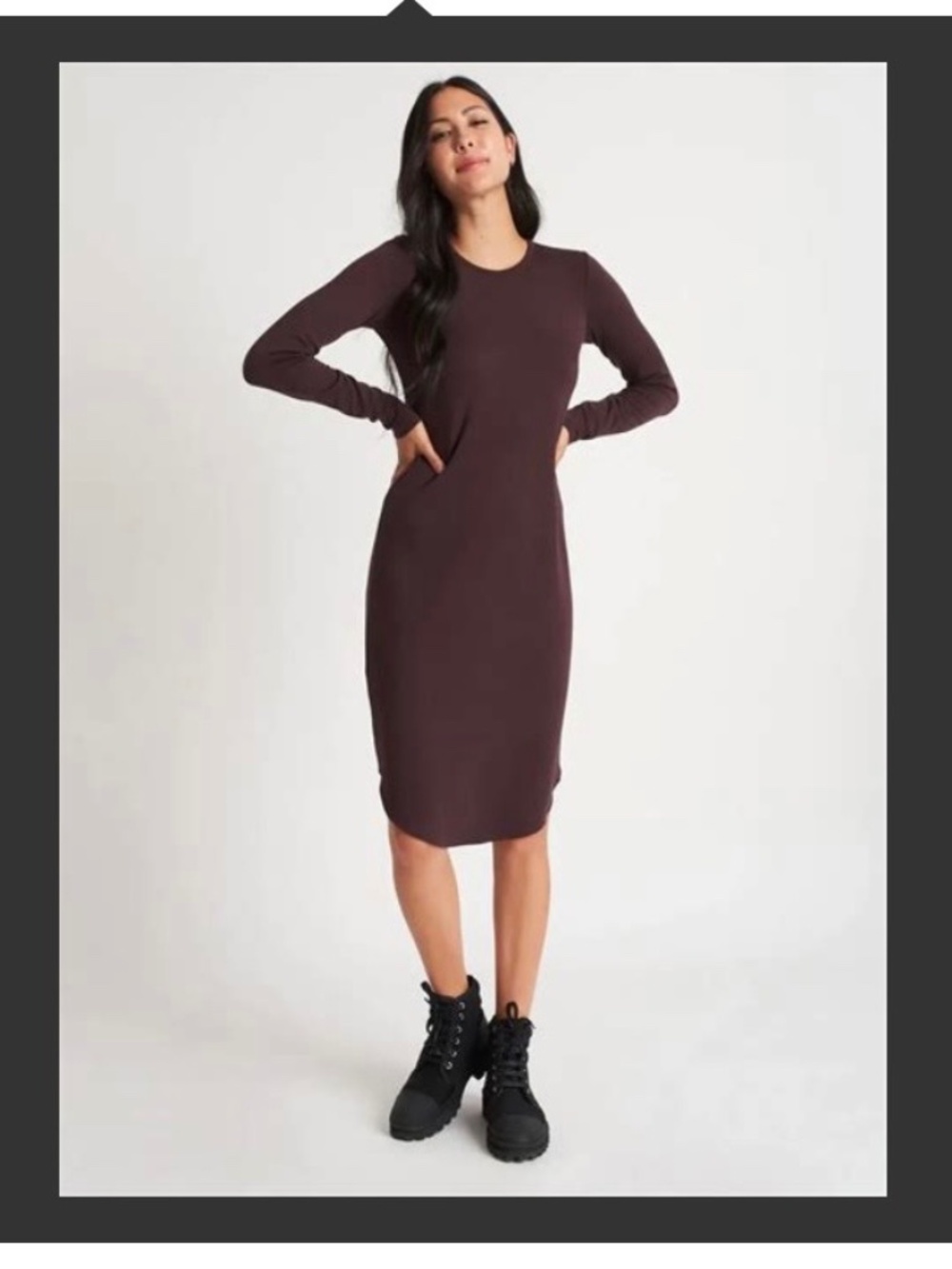 KIT & ACE Good feels crew dress in blue. XL